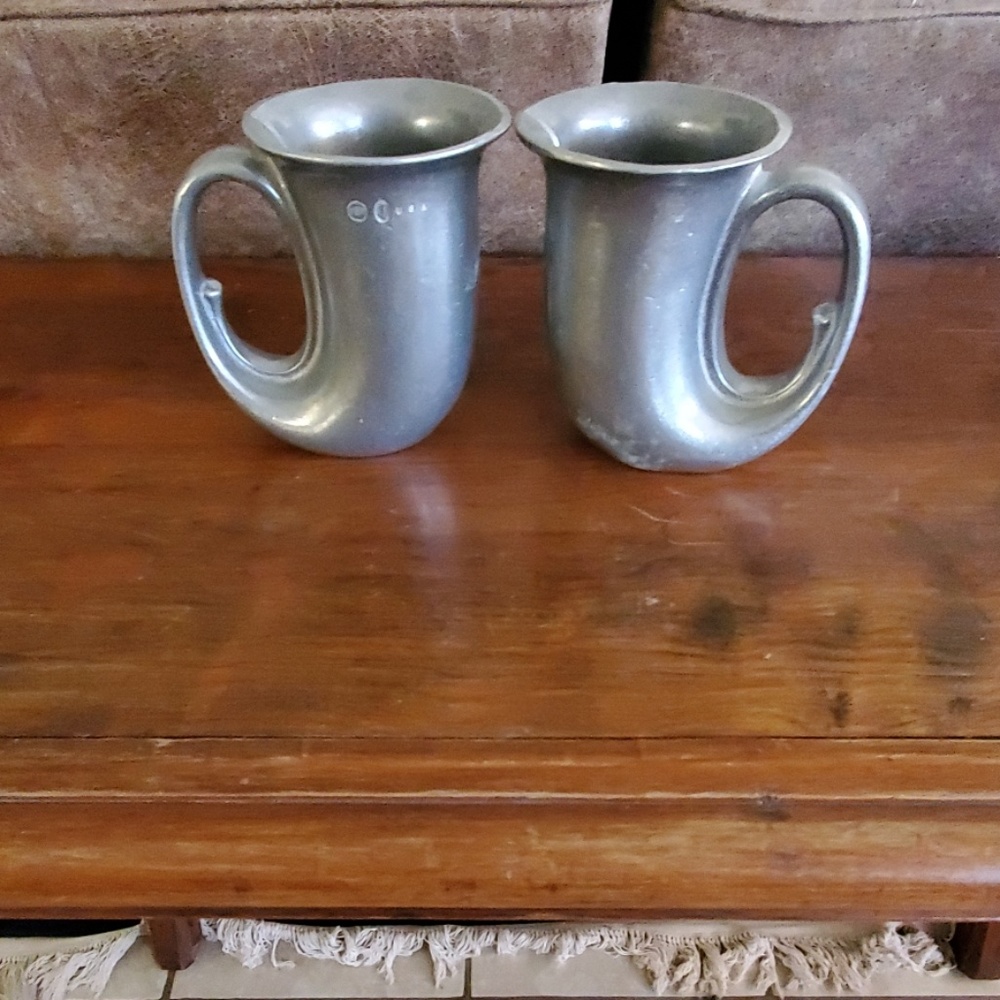 Vintage RWP Pewter Mugs 1 set of 2